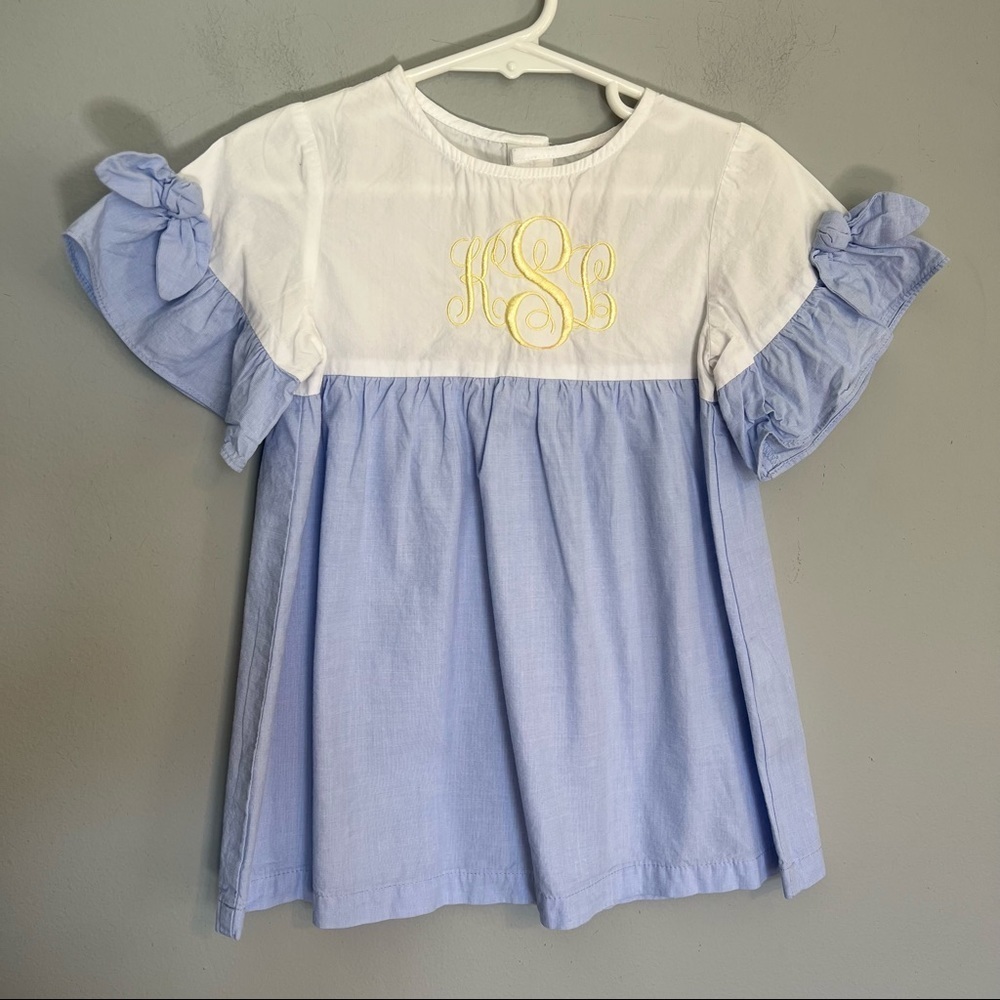 Zara Baby Girl Collection White Blue Dress